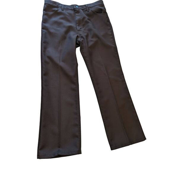 Wrangler Pants Mens 38x30 Brown Workwear Western Wrancher Polyester Trousers \\ - Picture 6 of 12